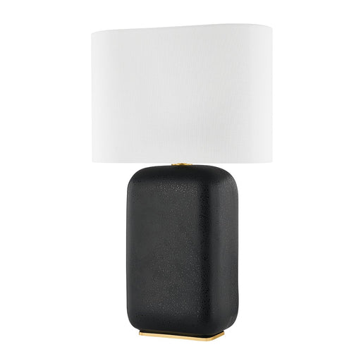 Arthur Table Lamp in Aged Brass / Ceramic Black Lava