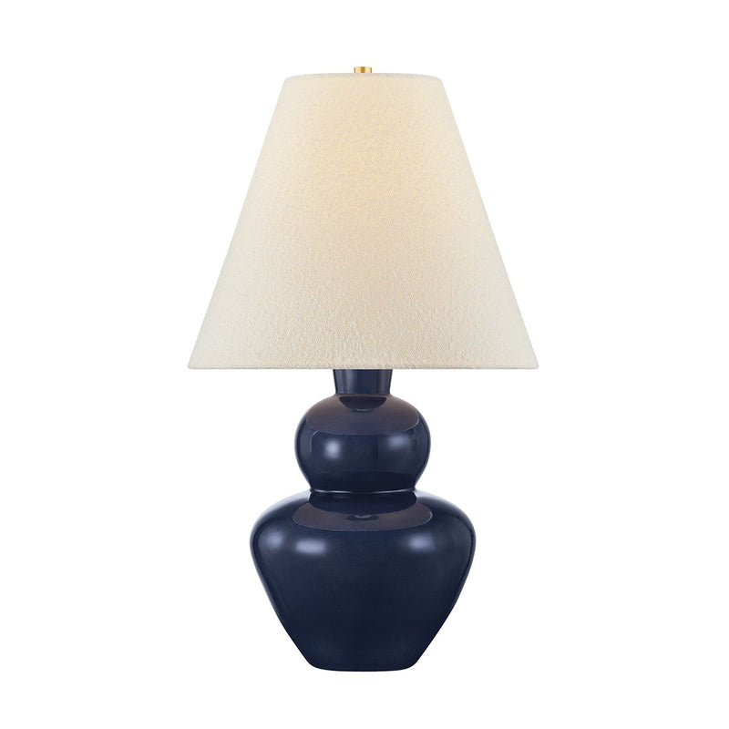 Dumont Table Lamp in Aged Brass / Ceramic Egyptian Blue
