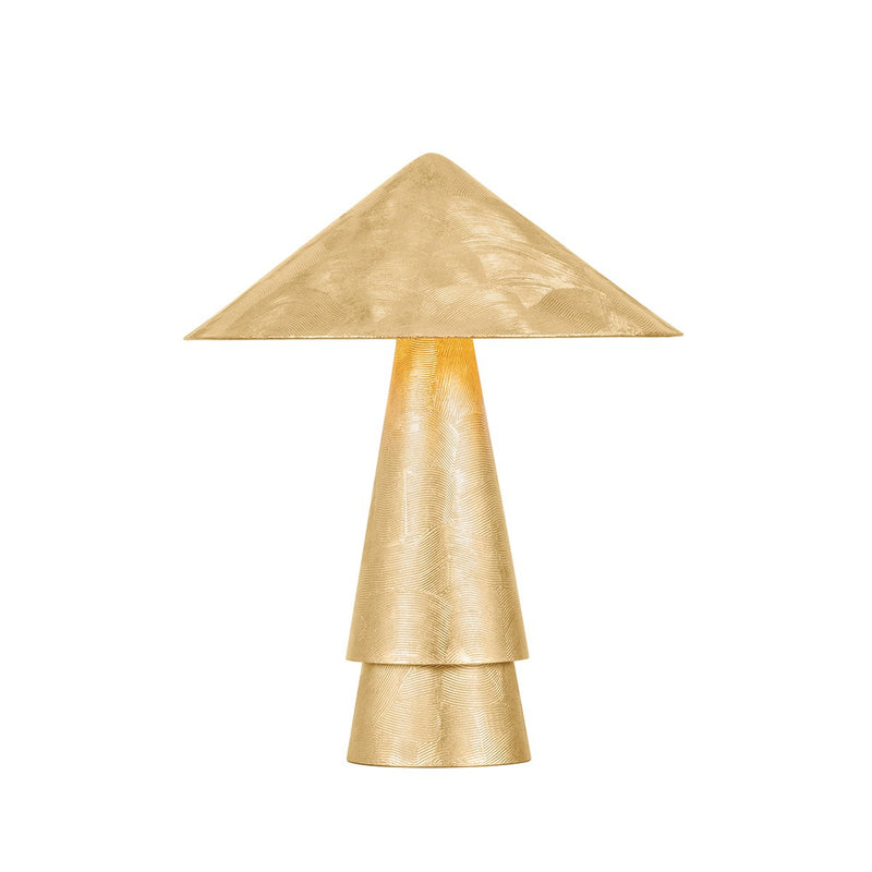 Foxton Table Lamp in Vintage Gold Leaf