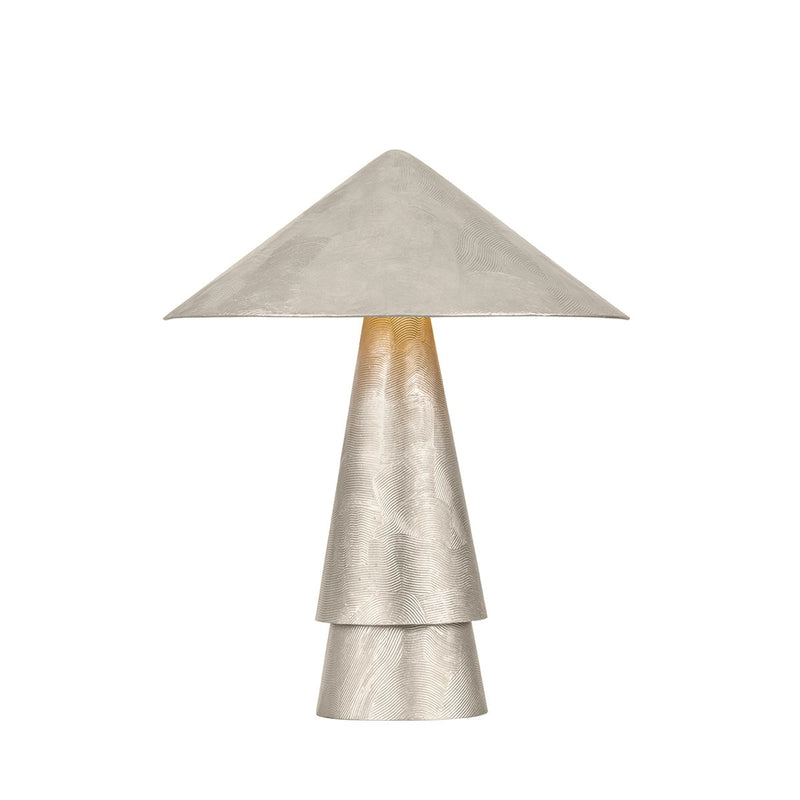 Foxton Table Lamp in Warm Silver Leaf
