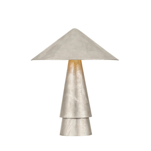 Foxton Table Lamp in Warm Silver Leaf