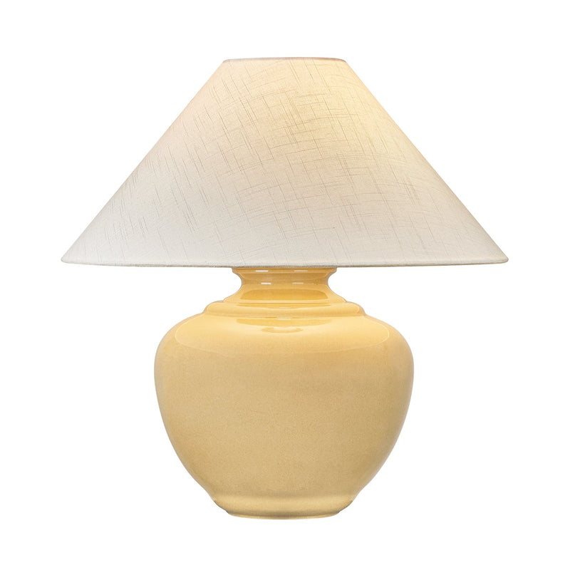 French Ridge Table Lamp in Aged Brass / Ceramic Dijon Wash