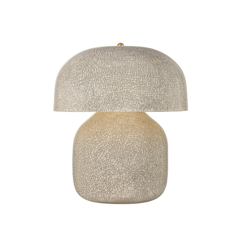 Leetown 2-Light Table Lamp in Aged Brass / Ceramic Inked Crackle