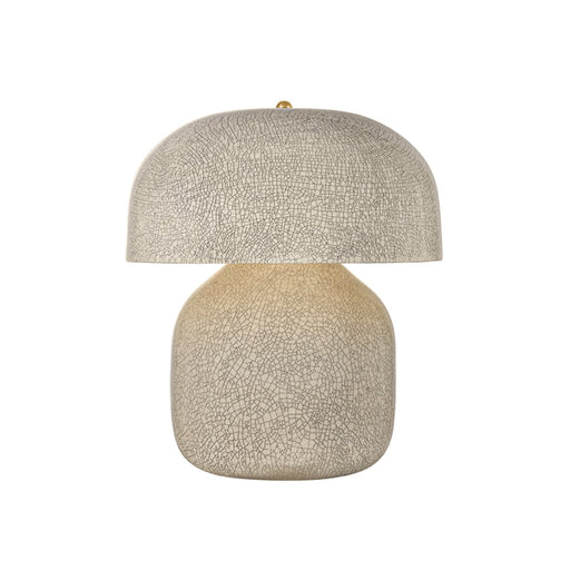 Leetown 2-Light Table Lamp in Aged Brass / Ceramic Inked Crackle
