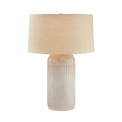 Stevens Point Table Lamp in Aged Brass / Ceramic Oyster White