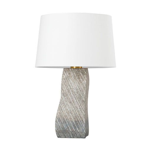 Raiden Table Lamp in Aged Brass / Ceramic Windswept White