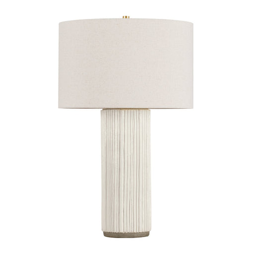 Crestwood Table Lamp in Aged Brass / Ceramic Fluted Ivory