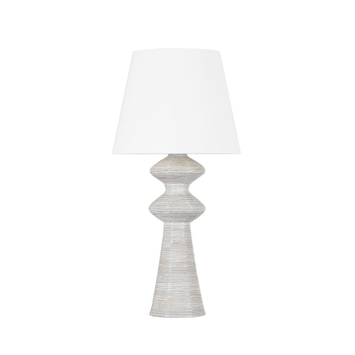 Steinway Table Lamp in Aged Brass / Ceramic Snowbank