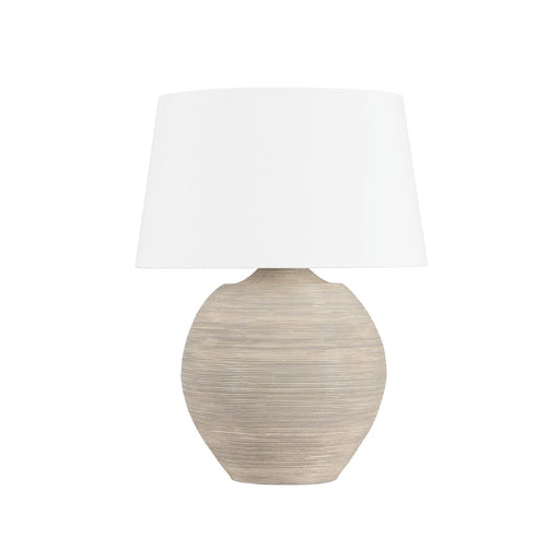 Kitchawan Table Lamp in Aged Brass / Ceramic Artisan Cream