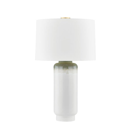 Stafford Table Lamp in Aged Brass / Ceramic Meadow Ombre
