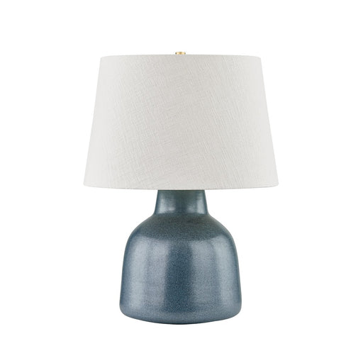Ridgefield Table Lamp in Aged Brass / Ceramic Textured Navy