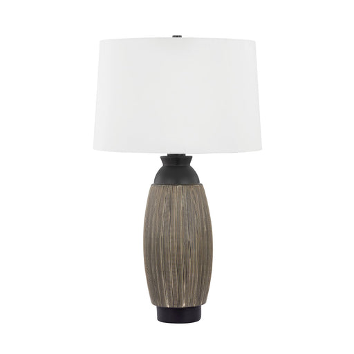 Naseby Table Lamp in Distressed Bronze / Ceramic Cultured Black
