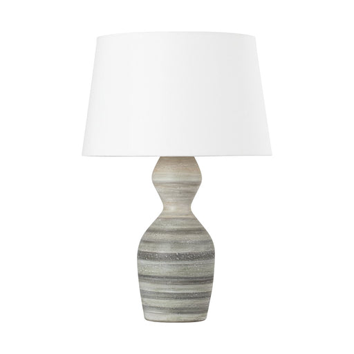 Nahant Table Lamp in Vintage Gold Leaf / Ceramic White Dune