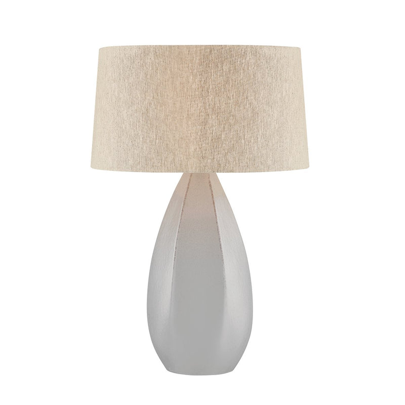 Colwyn Table Lamp in Aged Brass / Ceramic Dove White