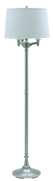 Lancaster 62.75" Six-Way Floor Lamp in Satin Nickel
