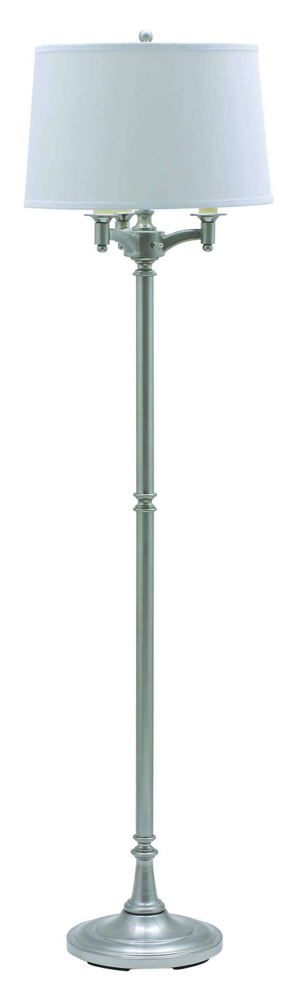 Lancaster 62.75" Six-Way Floor Lamp in Satin Nickel