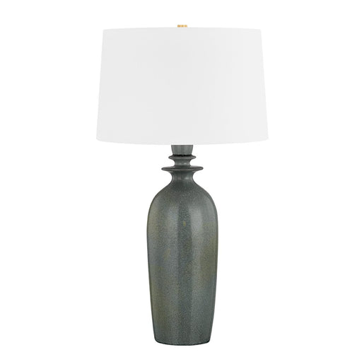 Bellmawr Table Lamp in Aged Brass / Ceramic Reactive Palladian