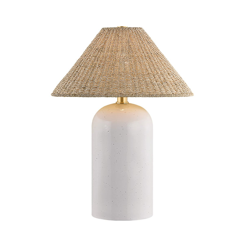 Montoma Table Lamp in Aged Brass / Ceramic Lunar White