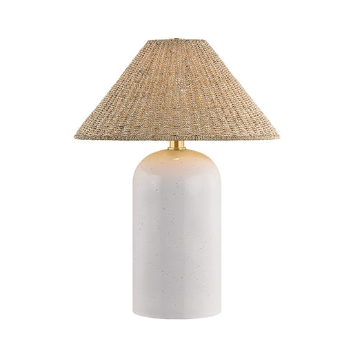 Montoma Table Lamp in Aged Brass / Ceramic Lunar White