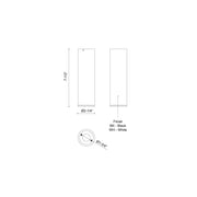 Lorna 7" Flush Mount, 2" Diameter in White