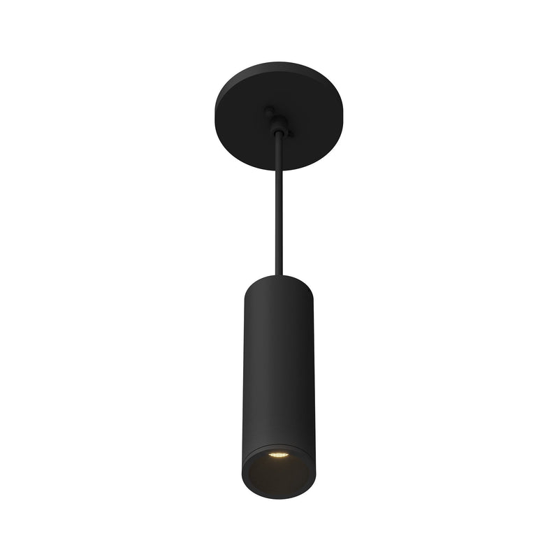 Lorna 8" Pendant, 2" Diameter in Black