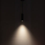 Lorna 8" Pendant, 2" Diameter in Black