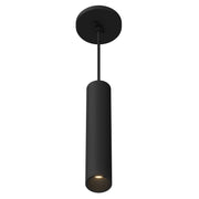 Lorna 12" Pendant, 2" Diameter in Black