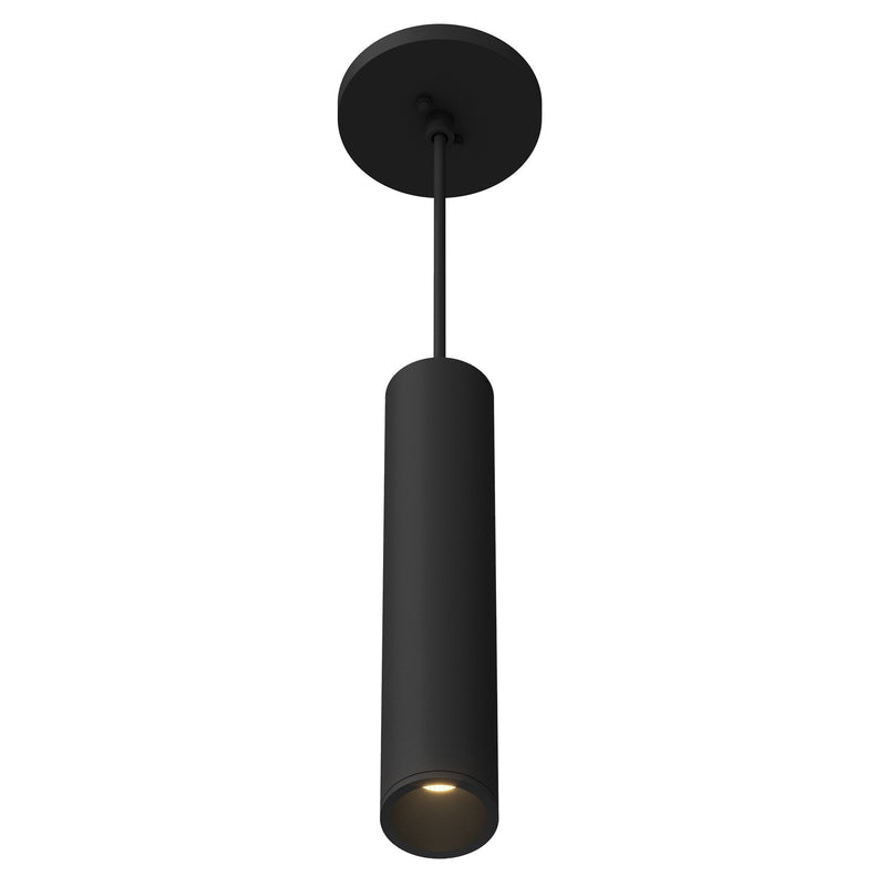 Lorna 12" Pendant, 2" Diameter in Black