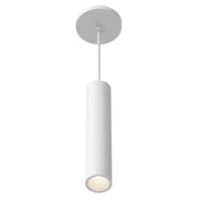 Lorna 12" Pendant, 2" Diameter in White