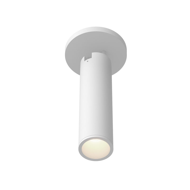 Lorna 9" Adjustable Semi-Flush Mount, 2" Diameter in White