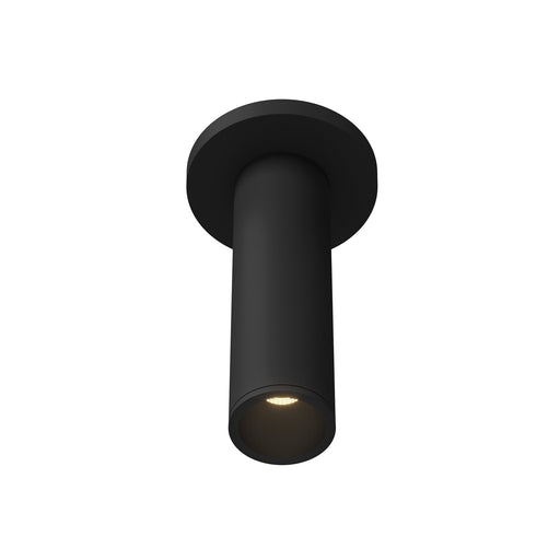 Lorna 8" Semi-Flush Mount, 2" Diameter in Black