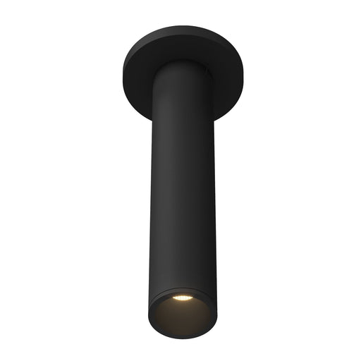 Lorna 12" Semi-Flush Mount, 2" Diameter in Black
