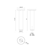 Lorna 12" Semi-Flush Mount, 2" Diameter in White