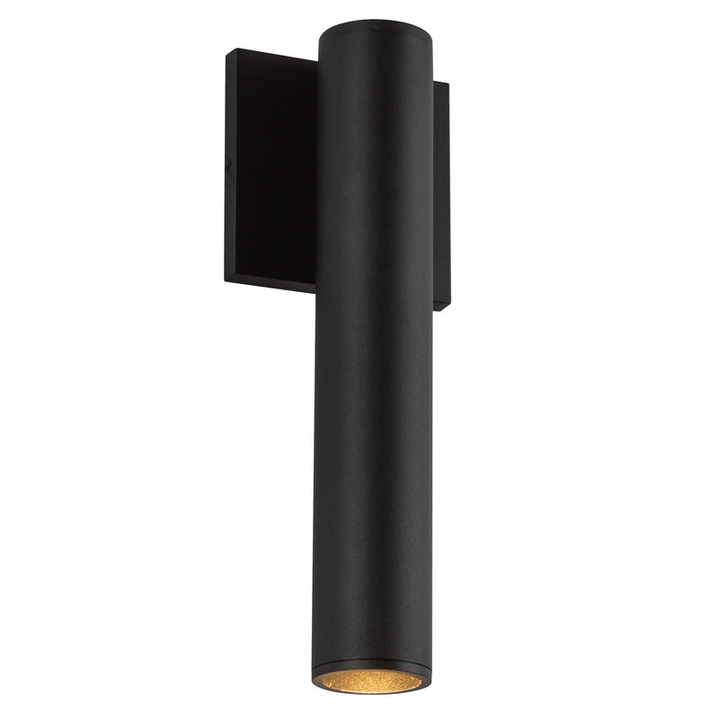 Lorna 12" Outdoor Wall Light, 2" Diameter in Black