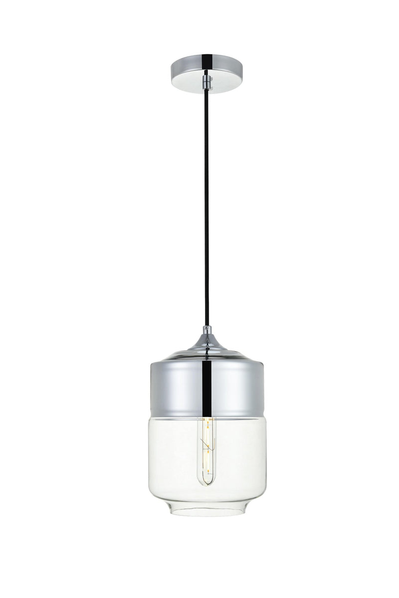 Ashwell 7.1" Mini Pendant in Chrome And Clear