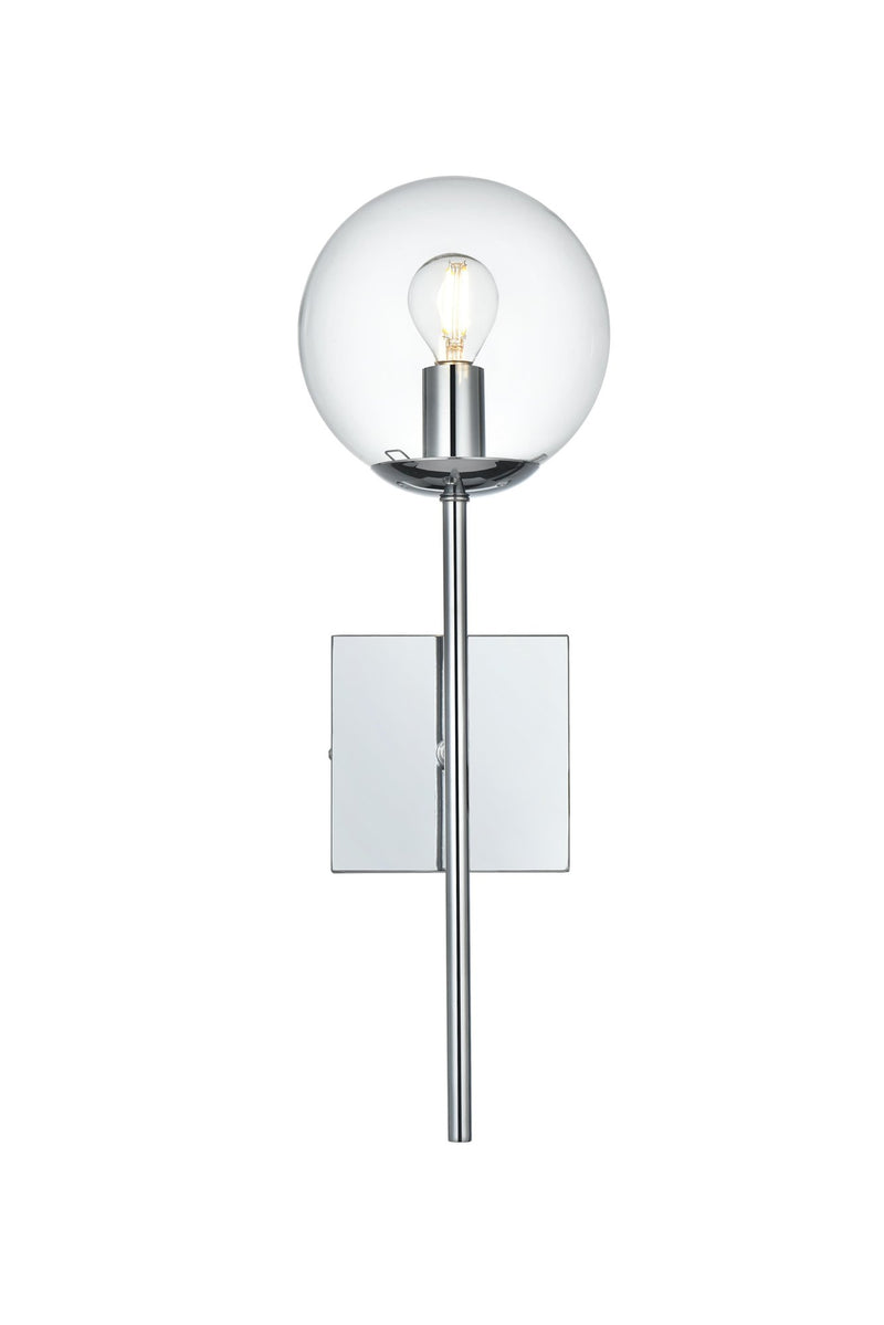 Neri Bath Sconce in Chrome And Clear