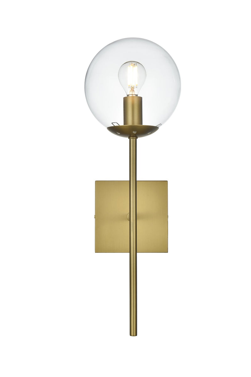 Neri Bath Sconce in Satin Gold And Clear