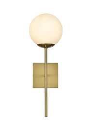 Neri Bath Sconce in Satin Gold And White