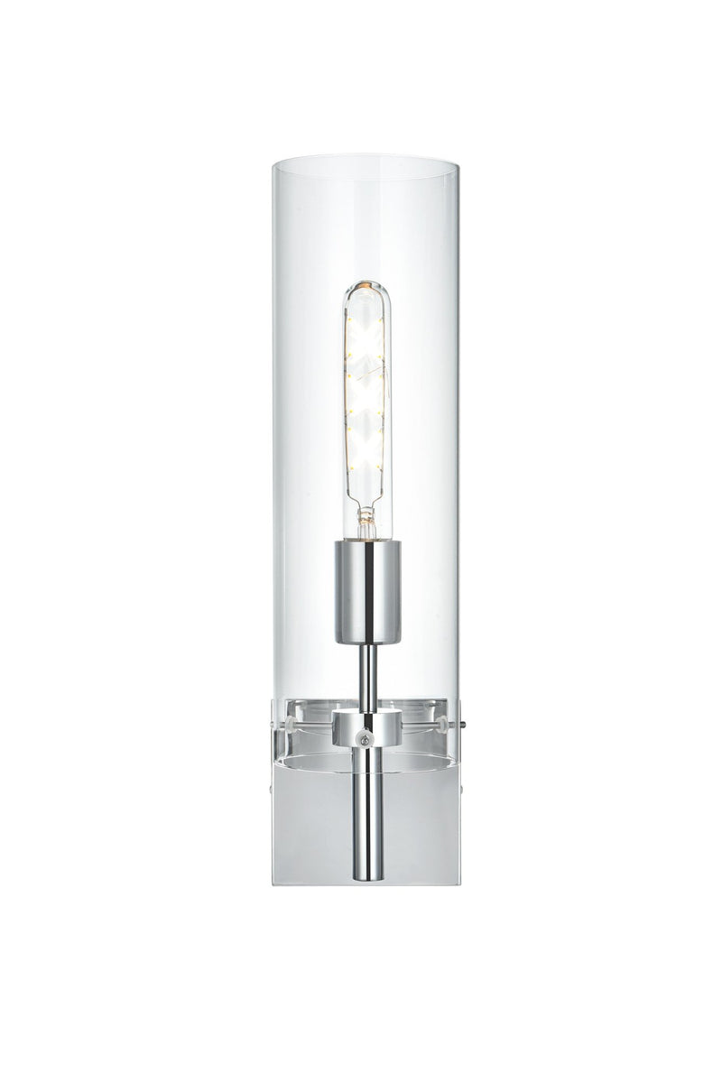 Savant Bath Sconce in Chrome And Clear