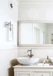 Savant Bath Sconce in Chrome And Clear