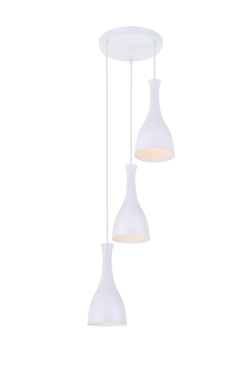Aiken 3-Light Pendant in White