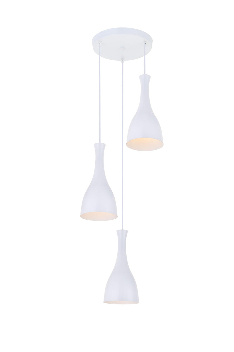 Aiken 3-Light Pendant in White