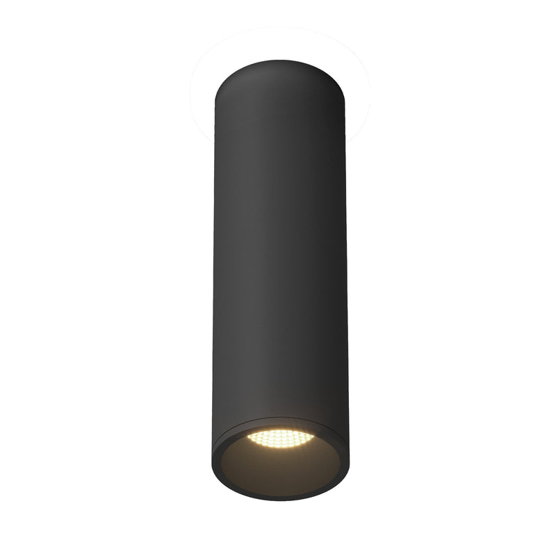 Lorna 11" Flush Mount, 3" Diameter in Black