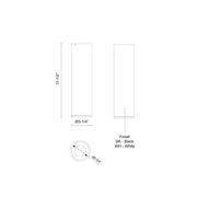Lorna 11" Flush Mount, 3" Diameter in White