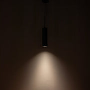Lorna 12" Pendant, 3" Diameter in Black