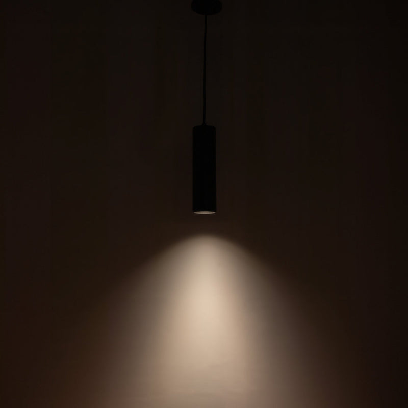 Lorna 12" Pendant, 3" Diameter in Black