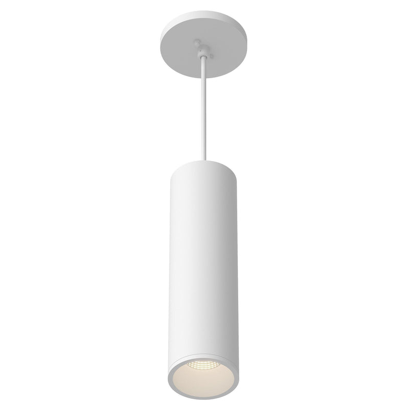 Lorna 12" Pendant, 3" Diameter in White