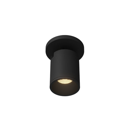 Lorna 6" Adjustable Semi-Flush Mount, 3" Diameter in Black