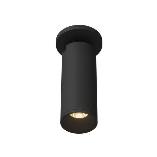 Lorna 9" Adjustable Semi-Flush Mount, 3" Diameter in Black