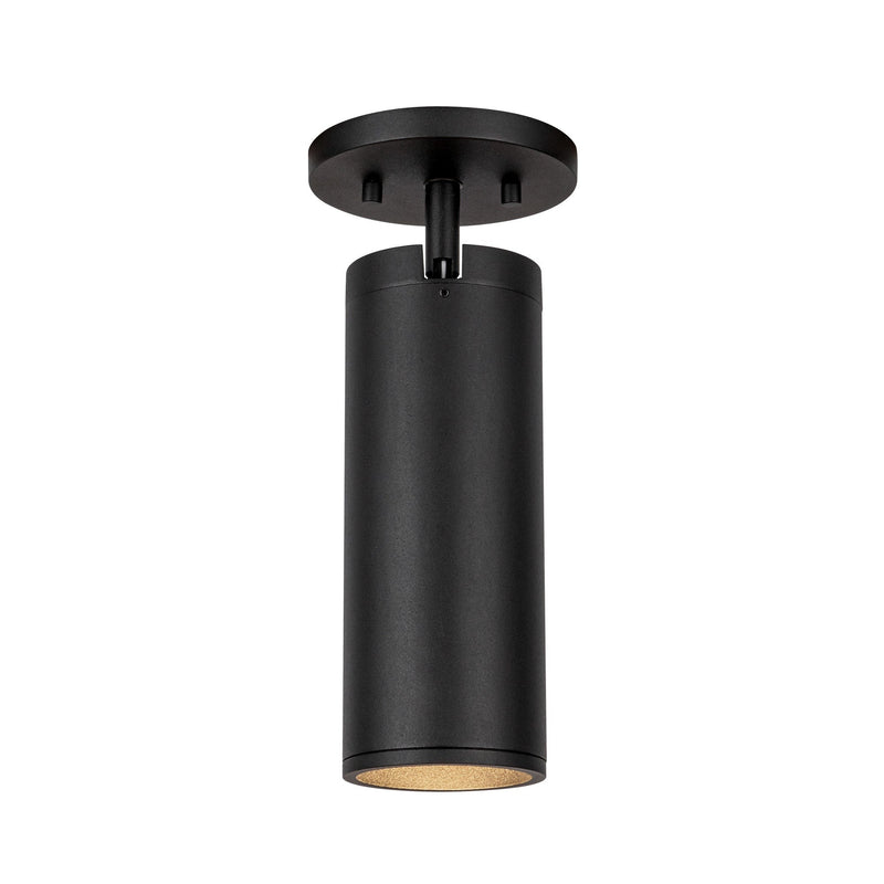 Lorna 9" Adjustable Semi-Flush Mount, 3" Diameter in Black